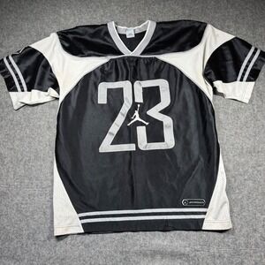 Vintage Jordan Brand Michael Jordan 23 Basketball Jersey Black White Mens XL